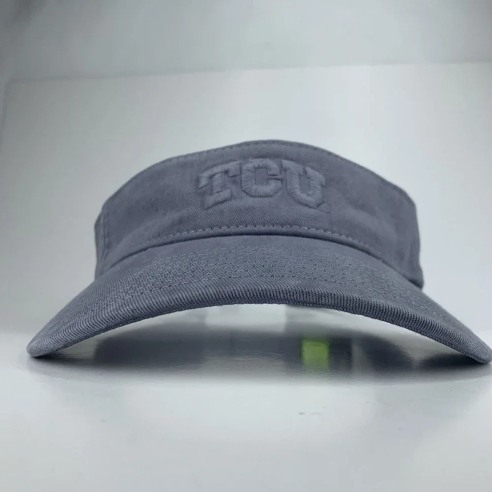 TCU Nike Visor Horned Frogs Texas Christian Gray Adjustable Strap OSFM Hat Cap
